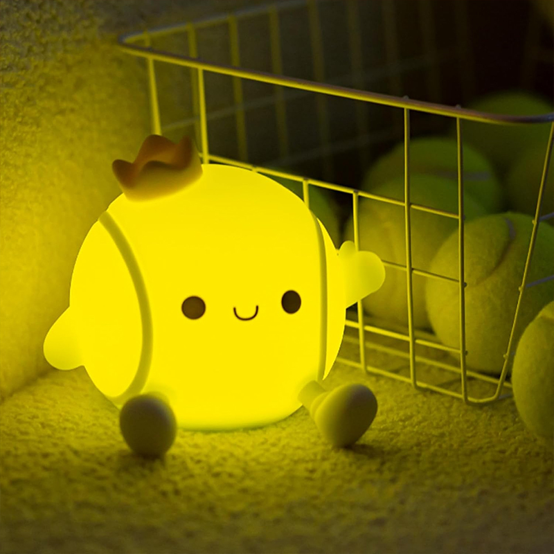 Table Tennis App - Cute Tennis Night Light Silicone Nursery