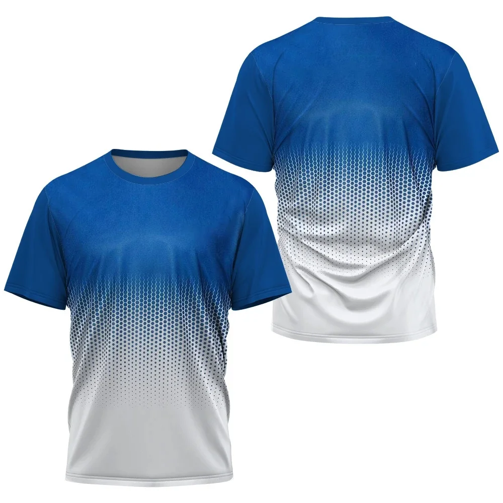 Table Tennis Training China - Fashionable Gradient Striped Printed T-shirt Men's