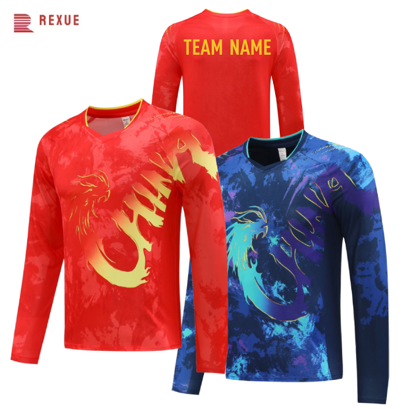 Table Tennis Jersey - China Dragon Long Sleeve Table Tennis