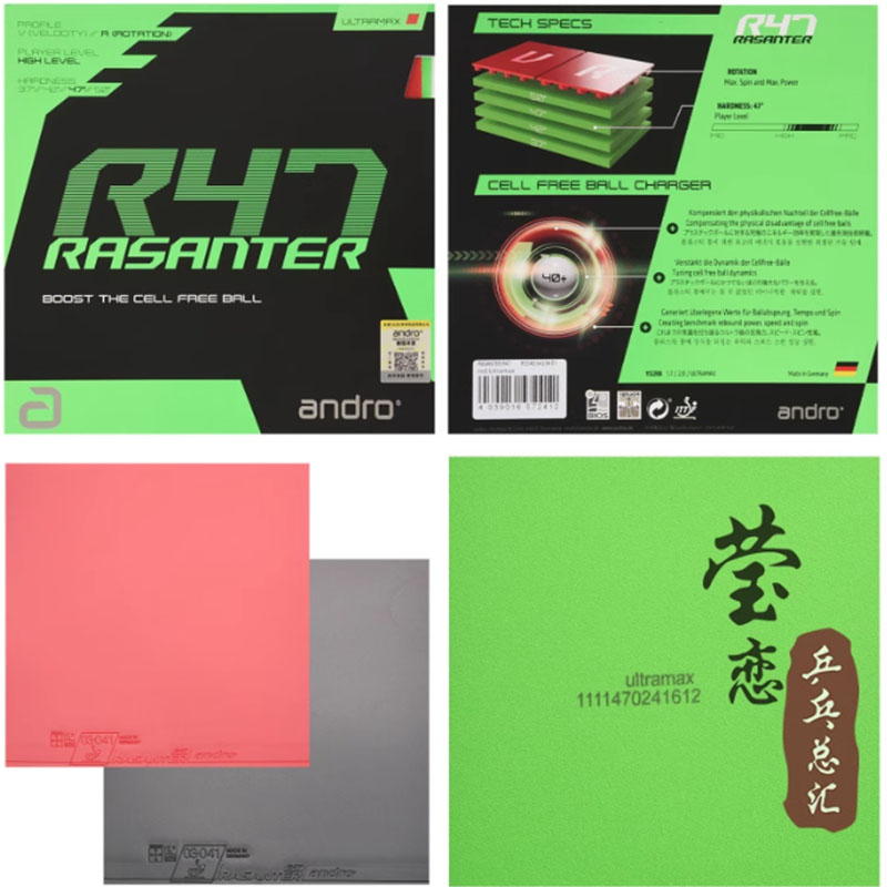 Andro Rasanter R45 47 50 C45 4 - Table Tennis Bat 评论和价格