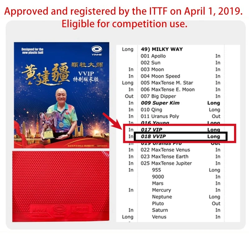 YINHE Huang Jianjiang  VVIP Ta - Table Tennis Bat 评论和价格